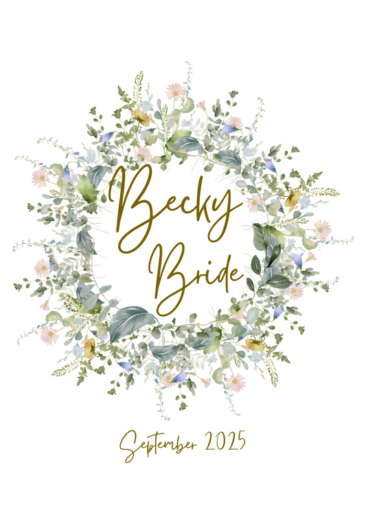 Becky Water colour floral wreath