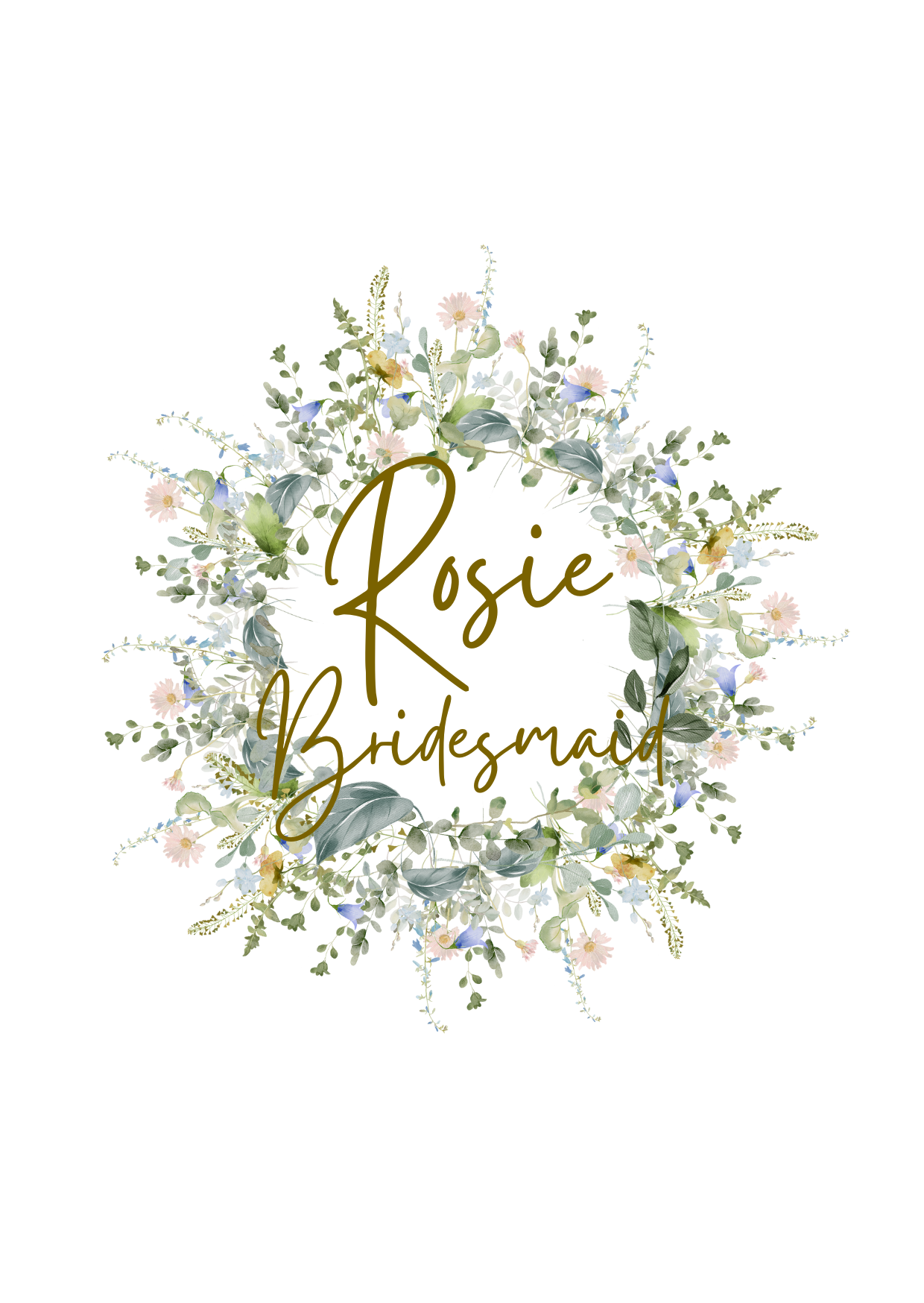 Becky Water colour floral wreath