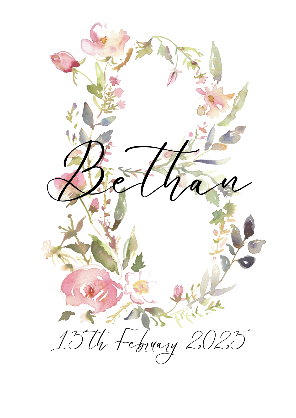 Melissa floral letter