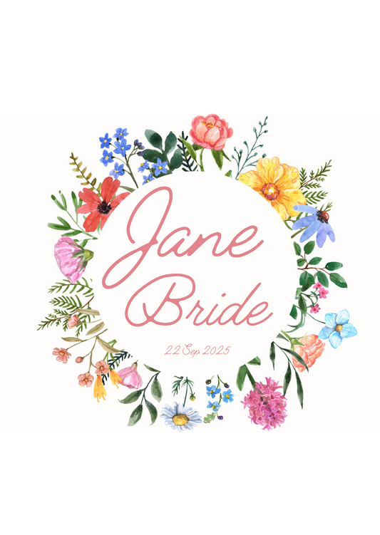 Jane colourful Tote wreath