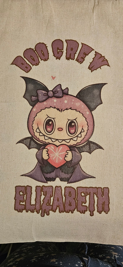LaBubu Halloween boo bag personalised