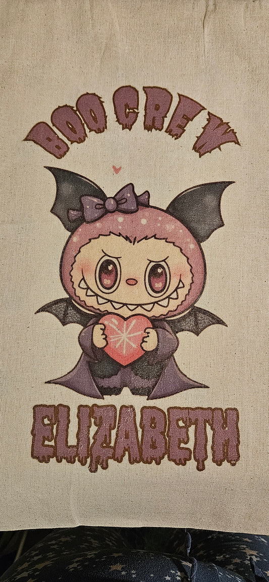 LaBubu Halloween boo bag personalised